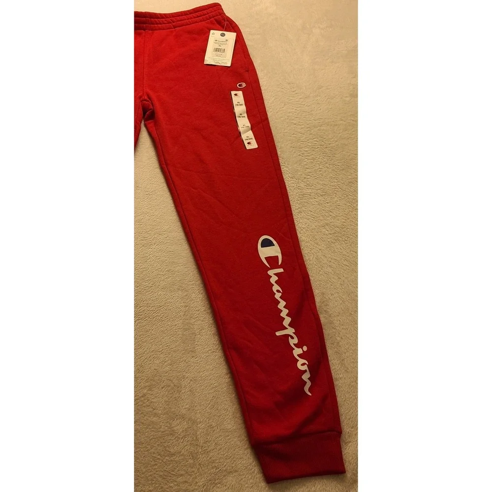 Champion Boys Signature Fleece Jogger Lychee Red XL 18/20 Athletic Pants NWT